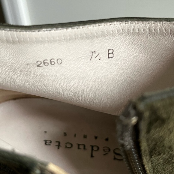 Seducta Paris Suede Kitten Heel Pointed Toe Ankle Boots Size 7.5 - Picture 9 of 14